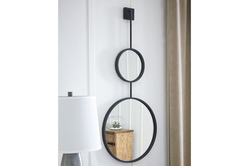 Brewer Black Accent Mirror - Lara FurnitureOther Products
