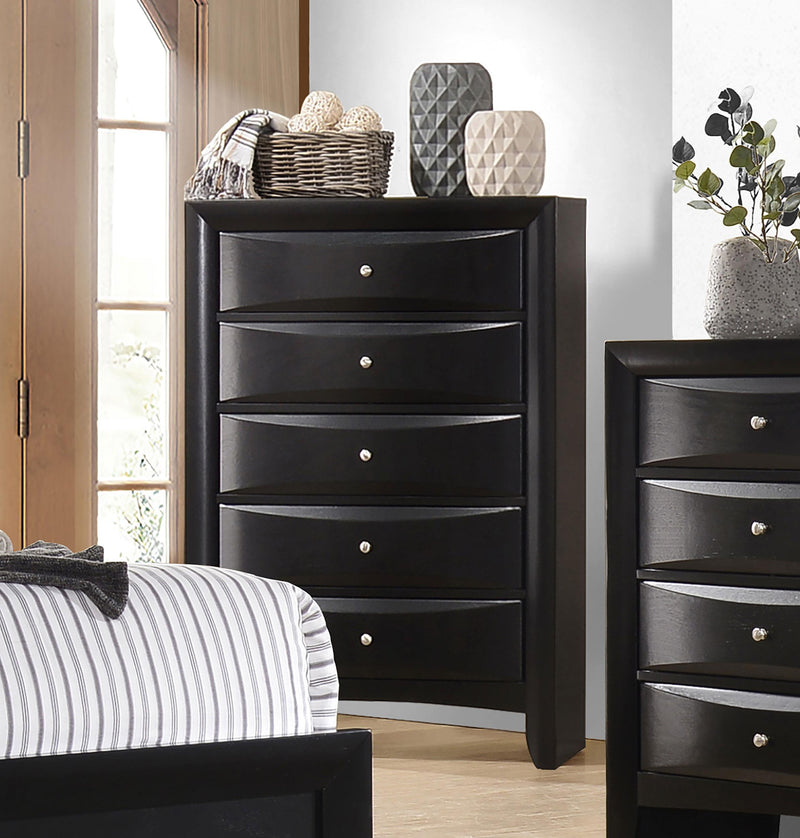 Briana 5-drawer Bedroom Chest Black - 200705