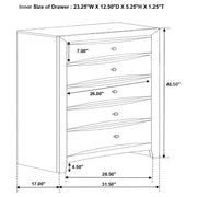 Briana 5-drawer Bedroom Chest Black - 200705