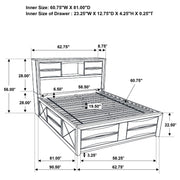 Briana 5-piece Queen Bedroom Set Black - 202701Q-S5