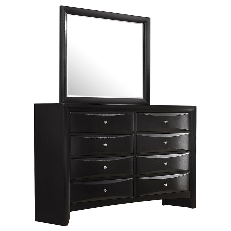 Briana 8-drawer Dresser with Mirror Black - 200703M