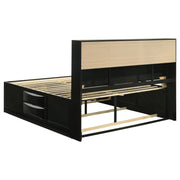 Briana Wood California King Storage Bookcase Bed Black - 202701KW