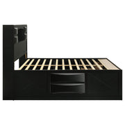 Briana Wood California King Storage Bookcase Bed Black - 202701KW