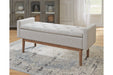 Briarson Beige/Brown Storage Bench - Gate FurnitureAccent Bench