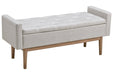 Briarson Beige/Brown Storage Bench - Gate FurnitureAccent Bench