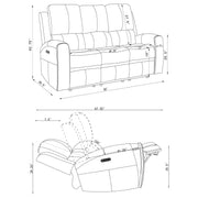 Brickston 2-piece Triple Power Reclining Sofa Set Grey - 603434PPP-S2