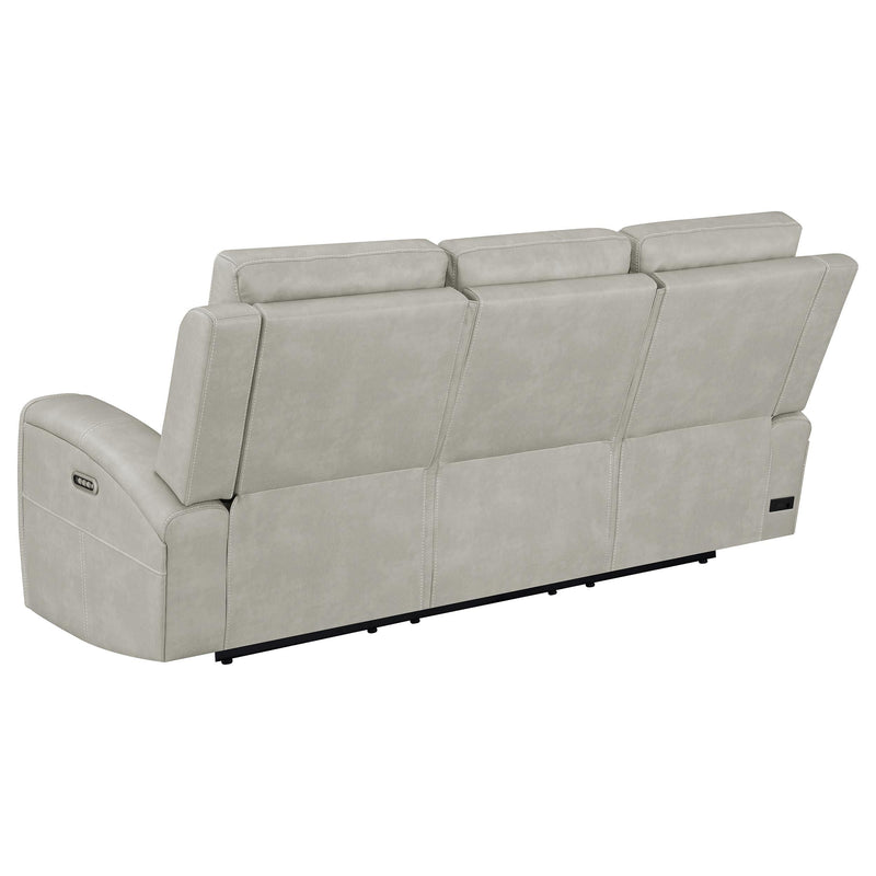 Brickston 2-piece Triple Power Reclining Sofa Set Grey - 603434PPP-S2