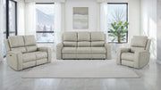 Brickston 3-piece Triple Power Reclining Sofa Set Grey - 603434PPP-S3