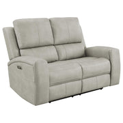 Brickston 3-piece Triple Power Reclining Sofa Set Grey - 603434PPP-S3