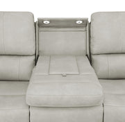 Brickston 3-piece Triple Power Reclining Sofa Set Grey - 603434PPP-S3
