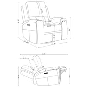 Brickston Triple Power Swivel Glider Recliner Charcoal - 603433PPP
