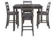 Bridson Gray Counter Height Dining Table and Bar Stools (Set of 5) - Gate FurnitureDining Room Set