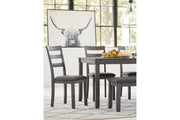 Bridson Gray Dining Table and Chairs with Bench (Set of 6) - Lara FurnitureDining Room Set