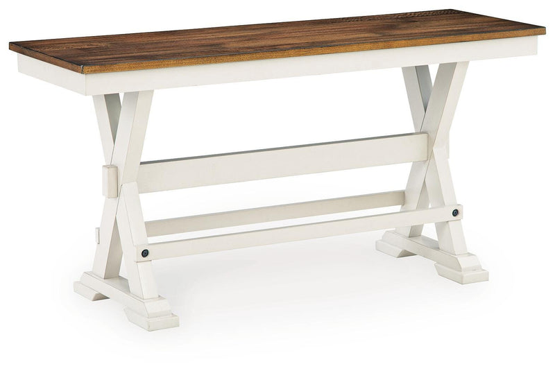 Brinfern Brown/Antique White 48" Counter Height Bench - PCD628-09