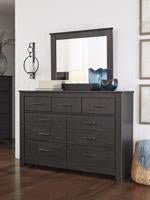 Brinxton Charcoal Bedroom Mirror - Gate FurnitureMirror