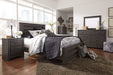 Brinxton Charcoal Queen Panel Bed - Gate FurnitureQueen Bed