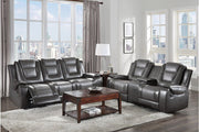 Briscoe Gray Reclining Living Room Set - Lara FurnitureLiving Room Set