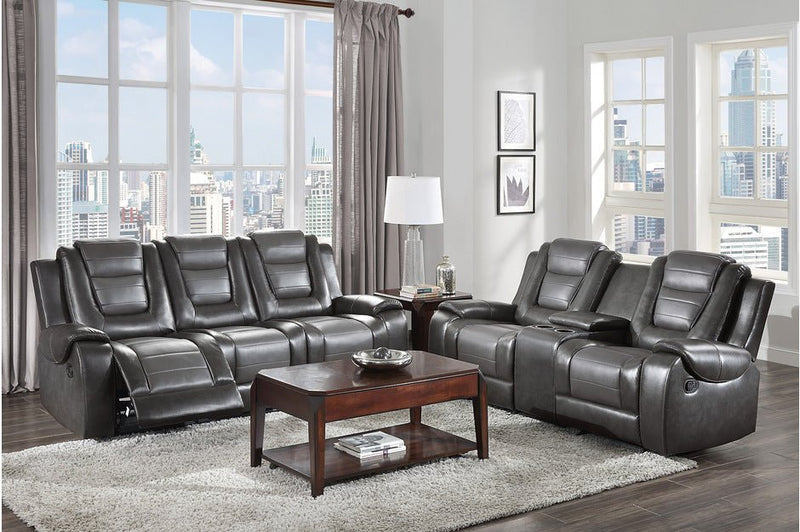 Briscoe Gray Reclining Living Room Set - Lara FurnitureLiving Room Set