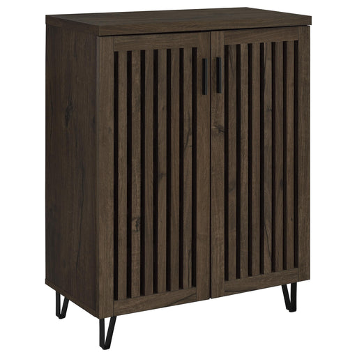 Brixton 2-door Entryway Shoe Storage Cabinets Smoked Oak - 950423