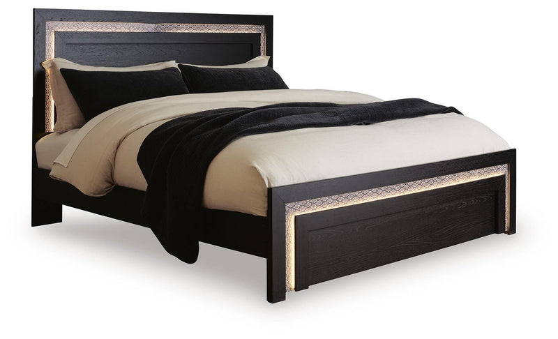 Brizmore Black King Panel Bed - PCB2611B17