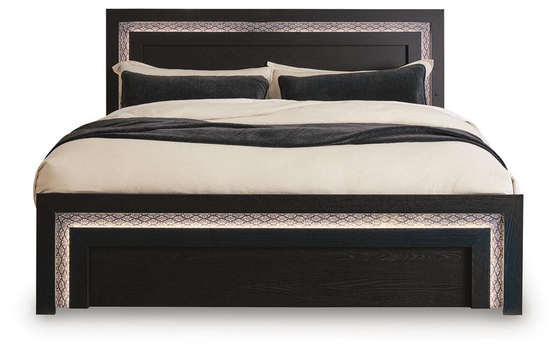 Brizmore Black King Panel Bed - PCB2611B17