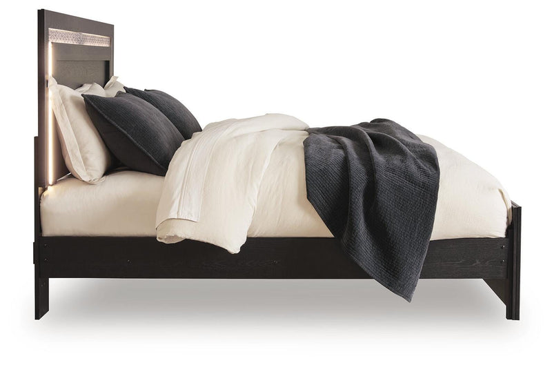 Brizmore Black King Panel Bed - PCB2611B17