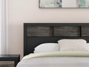 Broachmyn Black/Gray King Bookcase Panel Bed - PCB1118B19