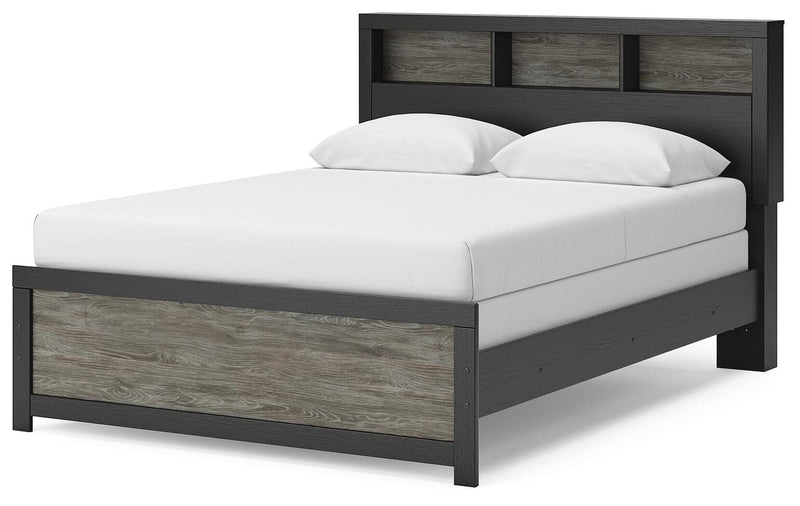Broachmyn Black/Gray Queen Bookcase Bed - PCB1118B2