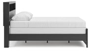 Broachmyn Black/Gray Queen Bookcase Panel Bed - PCB1118B18