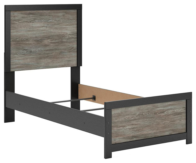 Broachmyn Black/Gray Twin Panel Bed - PCB1118B8