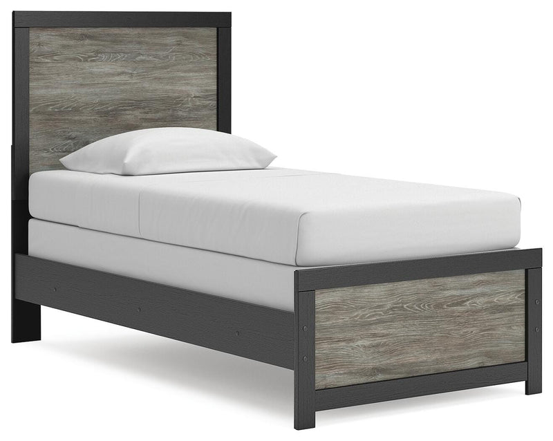 Broachmyn Black/Gray Twin Panel Bed - PCB1118B8