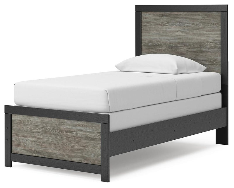 Broachmyn Black/Gray Twin Panel Bed - PCB1118B8
