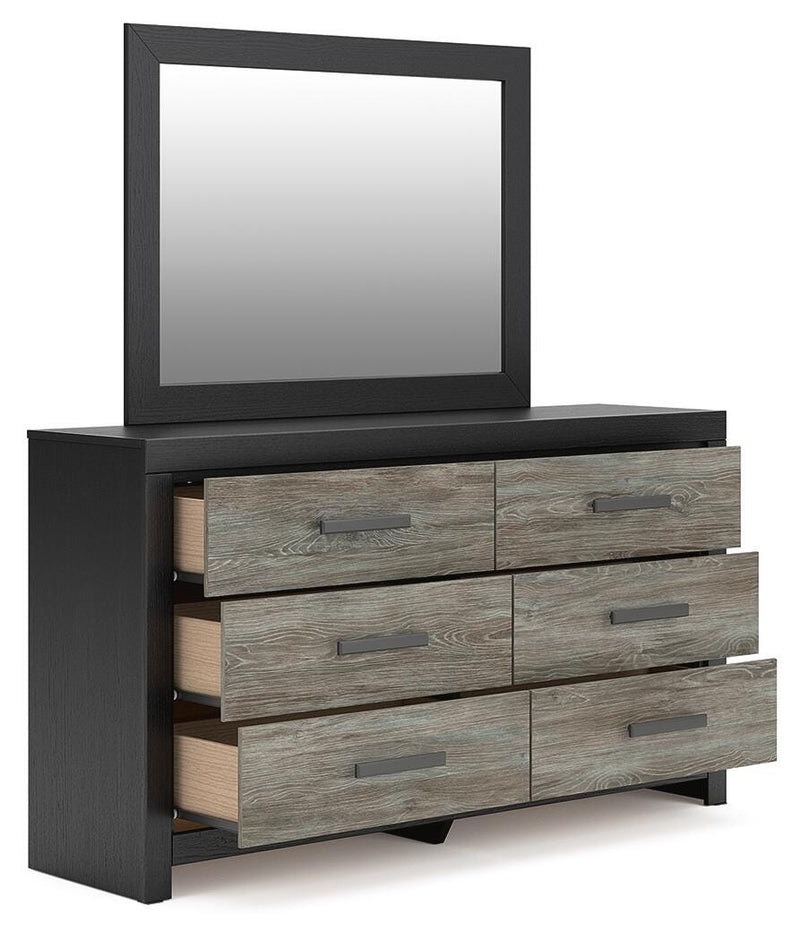 Broachmyn Queen Bookcase Bed, Dresser and Mirror - PCB1118B3