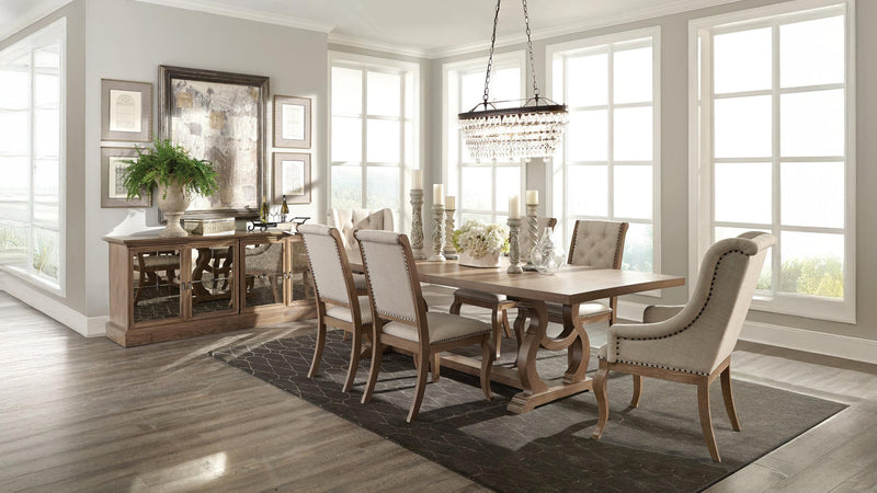 Brockway 7-piece Extension Leaf Dining Set Barley Brown - 110291-S7