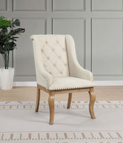 Brockway Upholstered Arm Chair Barley Brown (Set of 2) - 110293