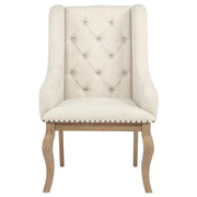 Brockway Upholstered Arm Chair Barley Brown (Set of 2) - 110293
