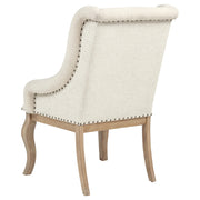 Brockway Upholstered Arm Chair Barley Brown (Set of 2) - 110293