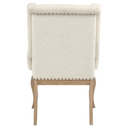 Brockway Upholstered Arm Chair Barley Brown (Set of 2) - 110293
