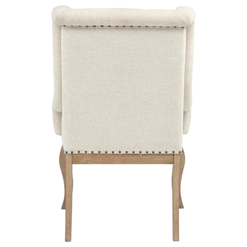 Brockway Upholstered Arm Chair Barley Brown (Set of 2) - 110293