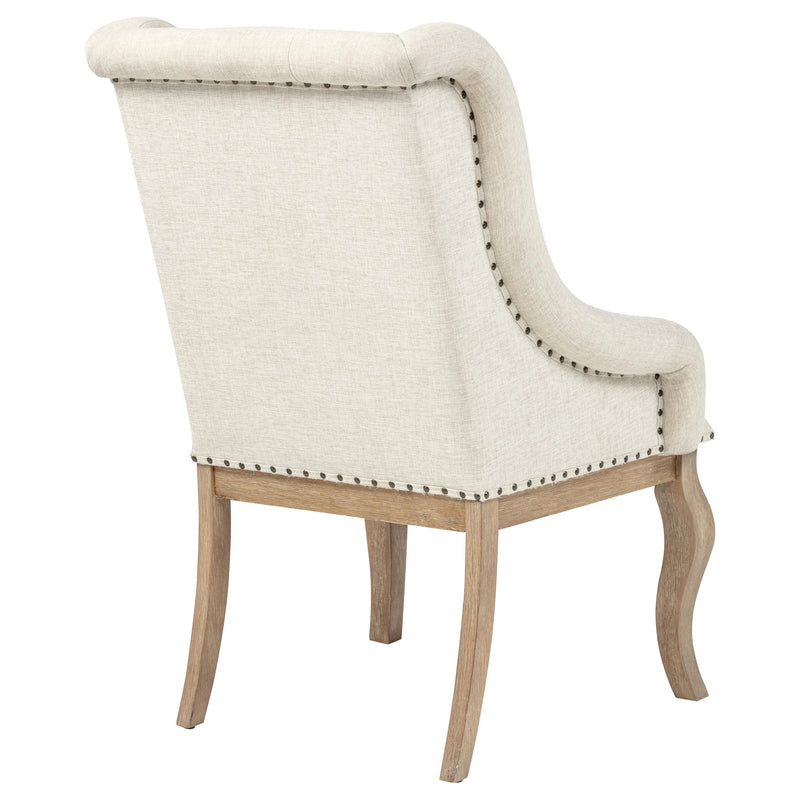 Brockway Upholstered Arm Chair Barley Brown (Set of 2) - 110293