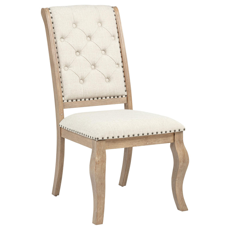 Brockway Upholstered Dining Chair Barley Brown (Set of 2) - 110292