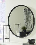 Brocky Black Accent Mirror - Lara FurnitureOther Products