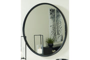 Brocky Black Accent Mirror - Lara FurnitureOther Products