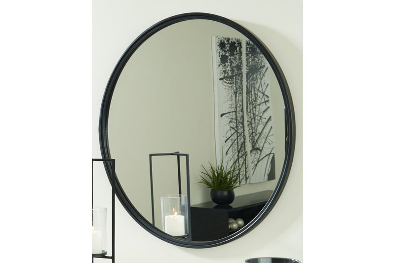 Brocky Black Accent Mirror - Lara FurnitureOther Products