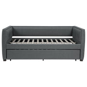 Brodie Upholstered Twin Daybed with Trundle Grey - 300554