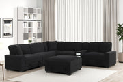 Brody - Black Ottoman with Lift-Up Storage - S520-O