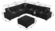 Brody - Black Ottoman with Lift-Up Storage - S520-O