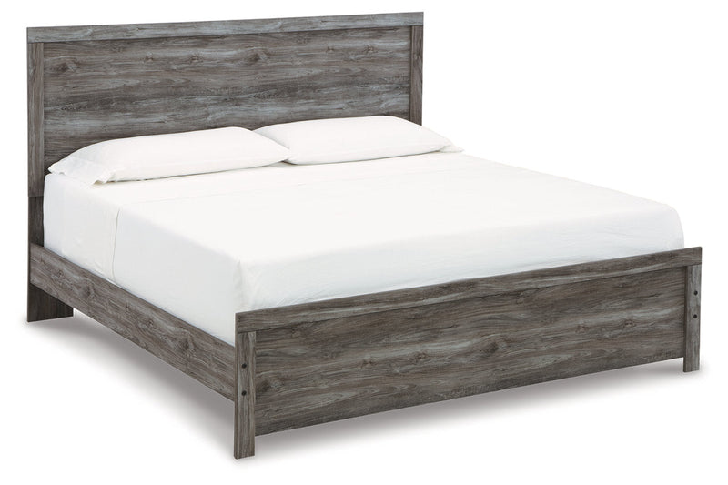 Bronyan Dark Gray King Panel Bed - Gate FurnitureKing Bed