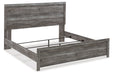 Bronyan Dark Gray King Panel Bed - Gate FurnitureKing Bed