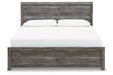Bronyan Dark Gray King Panel Bed - Gate FurnitureKing Bed